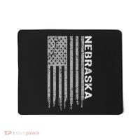 Distressed Usa Flag Patriotic American From Nebraska Mousepad thumb 0