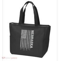Distressed Usa Flag Patriotic American From Nebraska Tote Bag thumb 3
