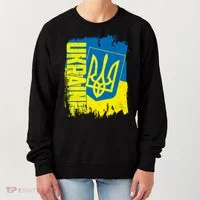 Distressed Ukraine Flag Stand With Support Ukraine Women's Sweatshirt thumb 0