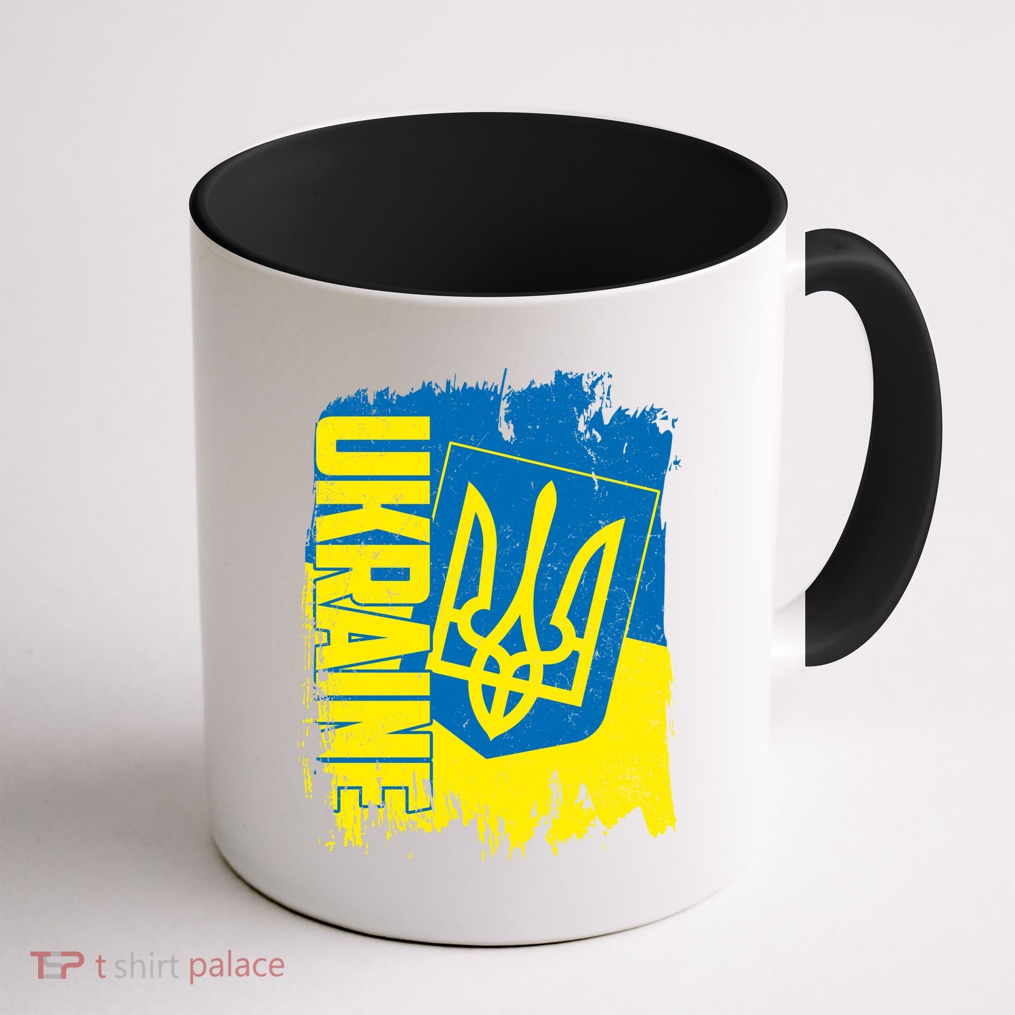 Distressed Ukraine Flag Stand With Support Ukraine Coffee Mug