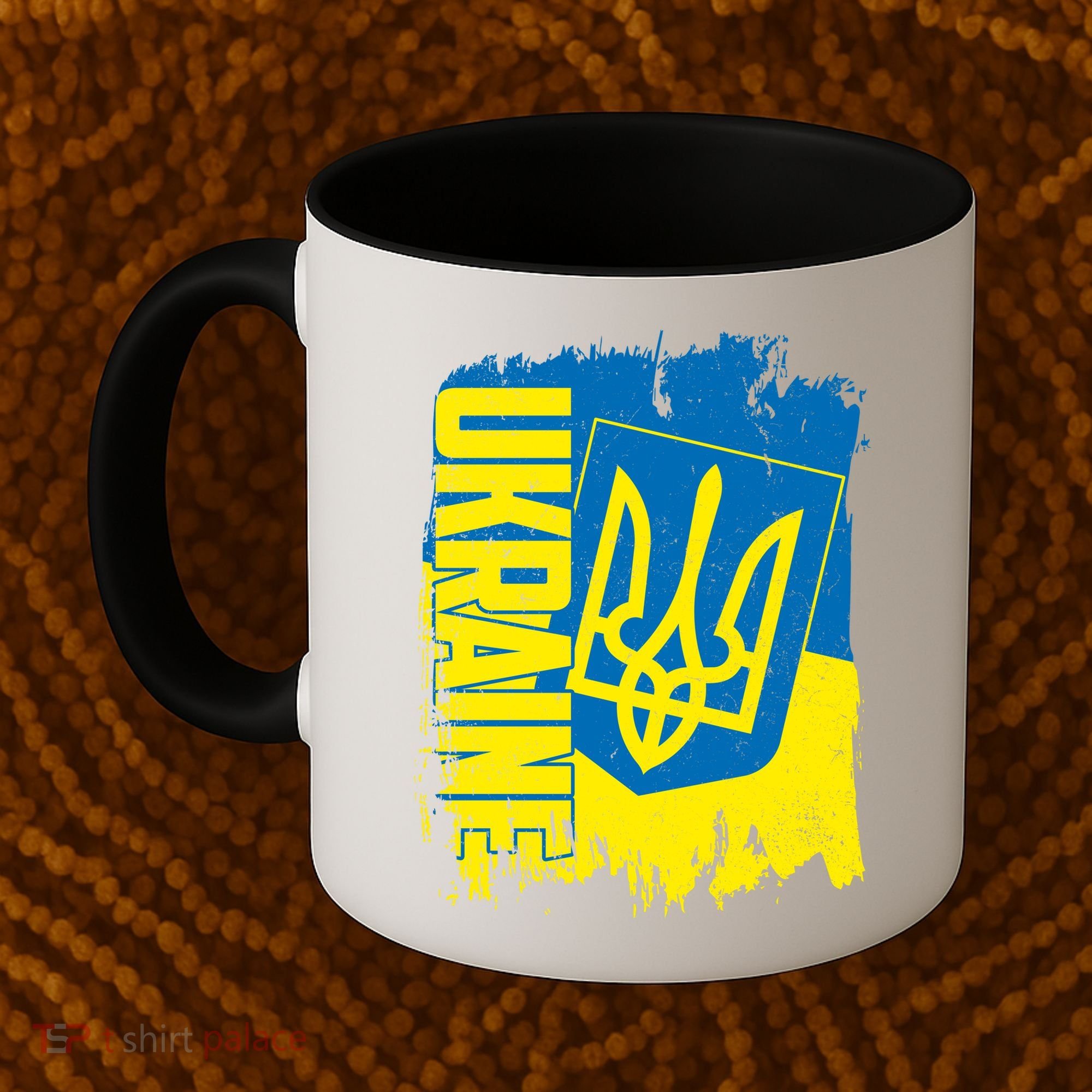 Distressed Ukraine Flag Stand With Support Ukraine Coffee Mug