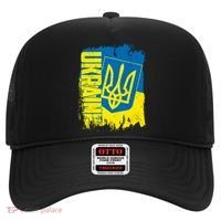 Distressed Ukraine Flag Stand With Support Ukraine Hat thumb 0