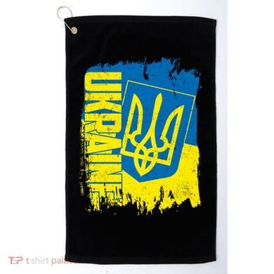 Distressed Ukraine Flag Stand With Support Ukraine Golf Towel