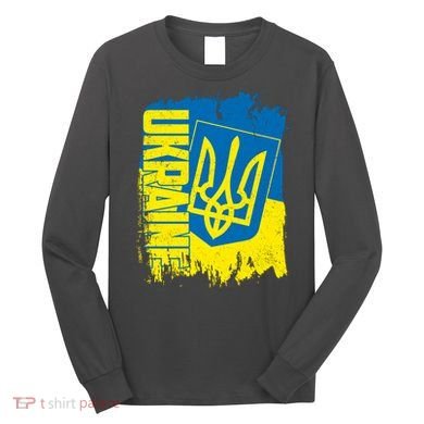Distressed Ukraine Flag Stand With Support Ukraine Long Sleeve Shirt