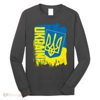 Distressed Ukraine Flag Stand With Support Ukraine Long Sleeve Shirt thumb 0