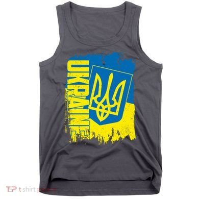 Distressed Ukraine Flag Stand With Support Ukraine Tank Top