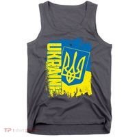 Distressed Ukraine Flag Stand With Support Ukraine Tank Top thumb 0