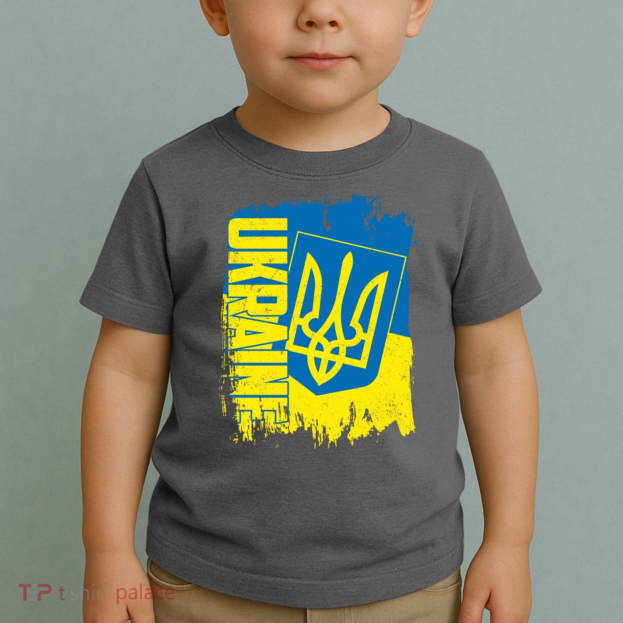 Distressed Ukraine Flag Stand With Support Ukraine Toddler T-Shirt