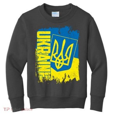Distressed Ukraine Flag Stand With Support Ukraine Kids Sweatshirt