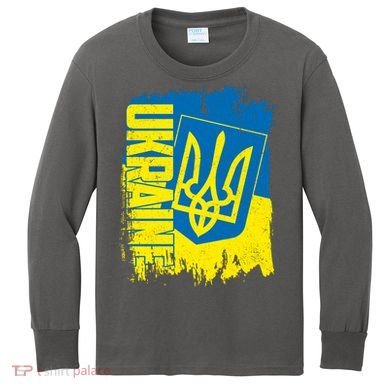 Distressed Ukraine Flag Stand With Support Ukraine Kids Long Sleeve Shirt