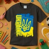 Distressed Ukraine Flag Stand With Support Ukraine Kids T-Shirt thumb 3