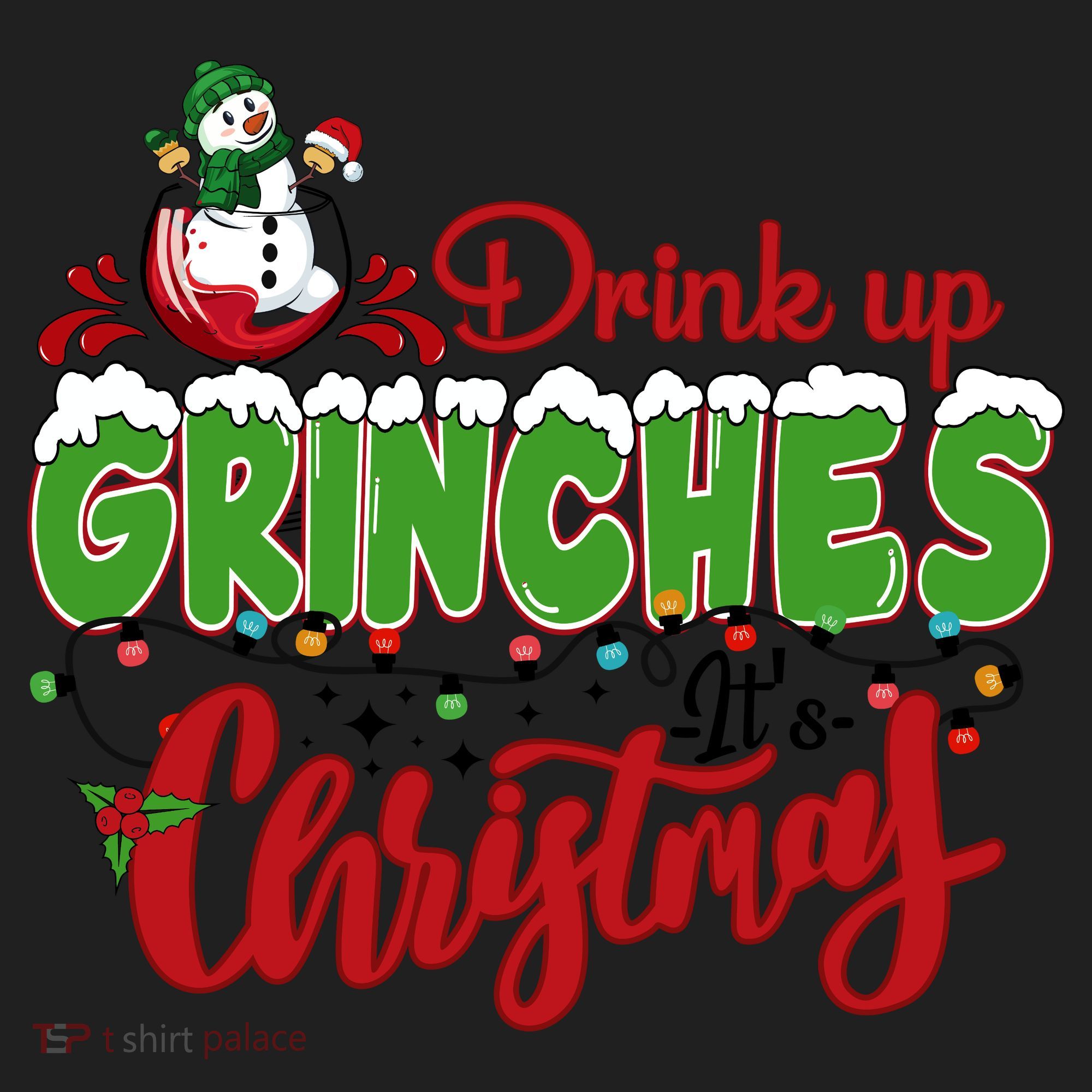 Drink Up Grinches It's Christmas Lights Funny Xmas Holidays Women's Sweatshirt