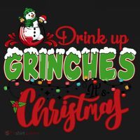 Drink Up Grinches It's Christmas Lights Funny Xmas Holidays Women's Hoodie thumb 2