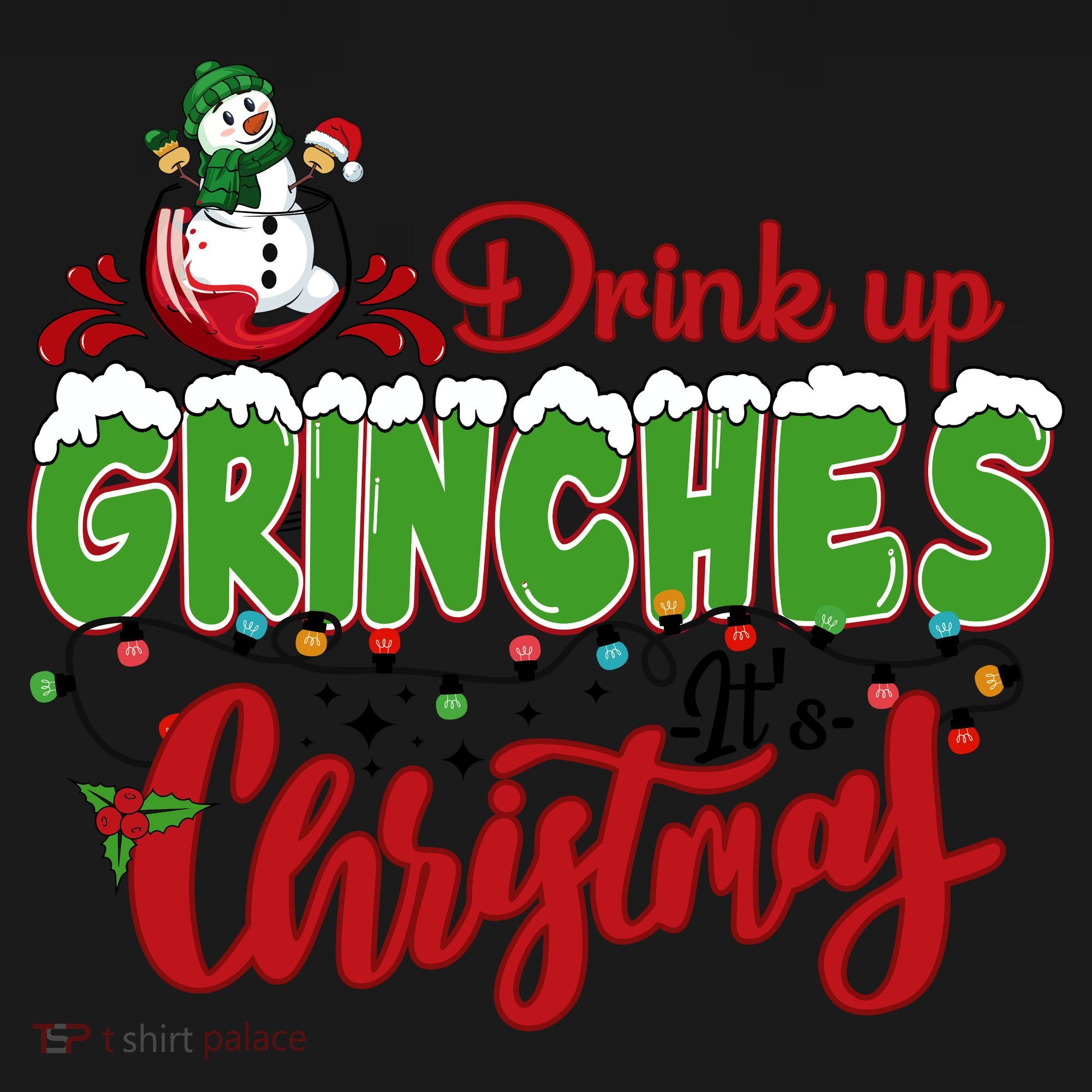 Drink Up Grinches It's Christmas Lights Funny Xmas Holidays Women's Hoodie