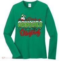 Drink Up Grinches It's Christmas Lights Funny Xmas Holidays Women's Long Sleeve Shirt thumb 0