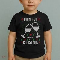 Drink Up Grinches It Is Christmas Toddler T-Shirt thumb 2