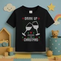 Drink Up Grinches It Is Christmas Toddler T-Shirt thumb 3