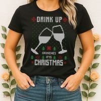 Drink Up Grinches It Is Christmas Women's T-Shirt thumb 2