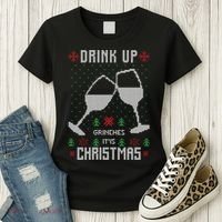 Drink Up Grinches It Is Christmas Women's T-Shirt thumb 3