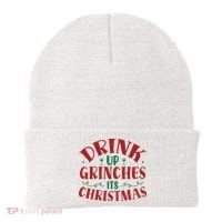 Drink Up Grinches Its Christmas Beanie thumb 0