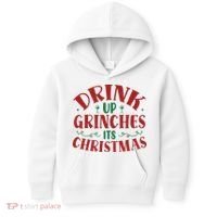 Drink Up Grinches Its Christmas Kids Hoodie thumb 0