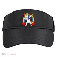 Dabbing Unicorn Hearts Rainbow Valentine's Day Adult Drive Performance Visor thumb 0