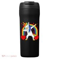 Dabbing Unicorn Hearts Rainbow Valentine's Day 24oz Duet Stainless Steel Tumbler thumb 0