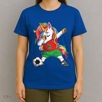 Dab Unicorn Morocco Football Soccer Jersey Moroccan Flag Gift T-Shirt thumb 4