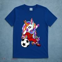 Dabbing Unicorn Morocco Soccer Fans Jersey Moroccan Football Cool Gift T-Shirt thumb 5