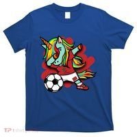 Dabbing Unicorn Morocco Soccer Lovers Jersey Moroccan Sports Gift T-Shirt thumb 0
