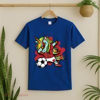 Dabbing Unicorn Morocco Soccer Lovers Jersey Moroccan Sports Gift T-Shirt thumb 2