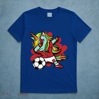 Dabbing Unicorn Morocco Soccer Lovers Jersey Moroccan Sports Gift T-Shirt thumb 5