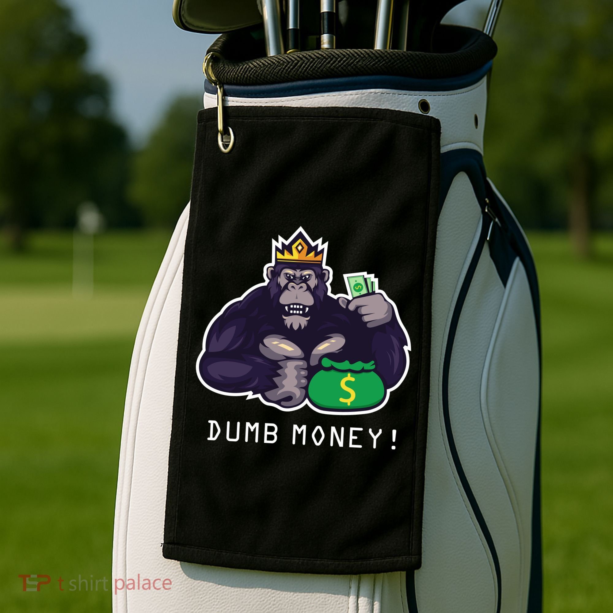 Dumb Money Ape Golf Towel