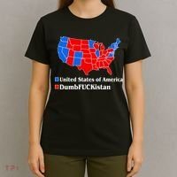 DumbFUCKistan Vs. United States of America Election Map Democrats T-Shirt thumb 4