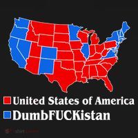 DumbFUCKistan Vs. United States of America Election Map Republicans T-Shirt thumb 7