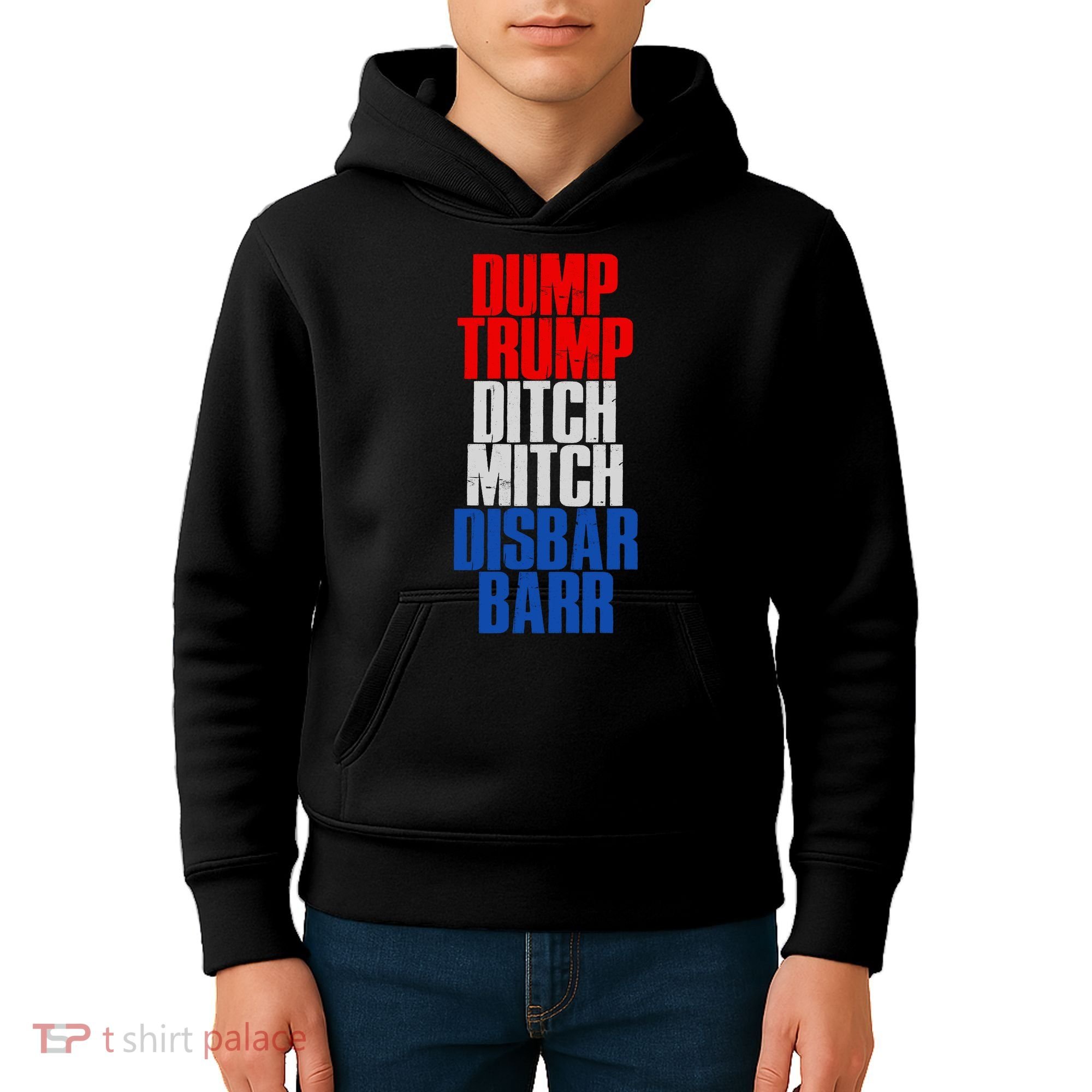 Dump Trump Ditch Mitch Disbar Barr Kids Hoodie
