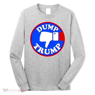 Dump Trump Emblem Long Sleeve Shirt