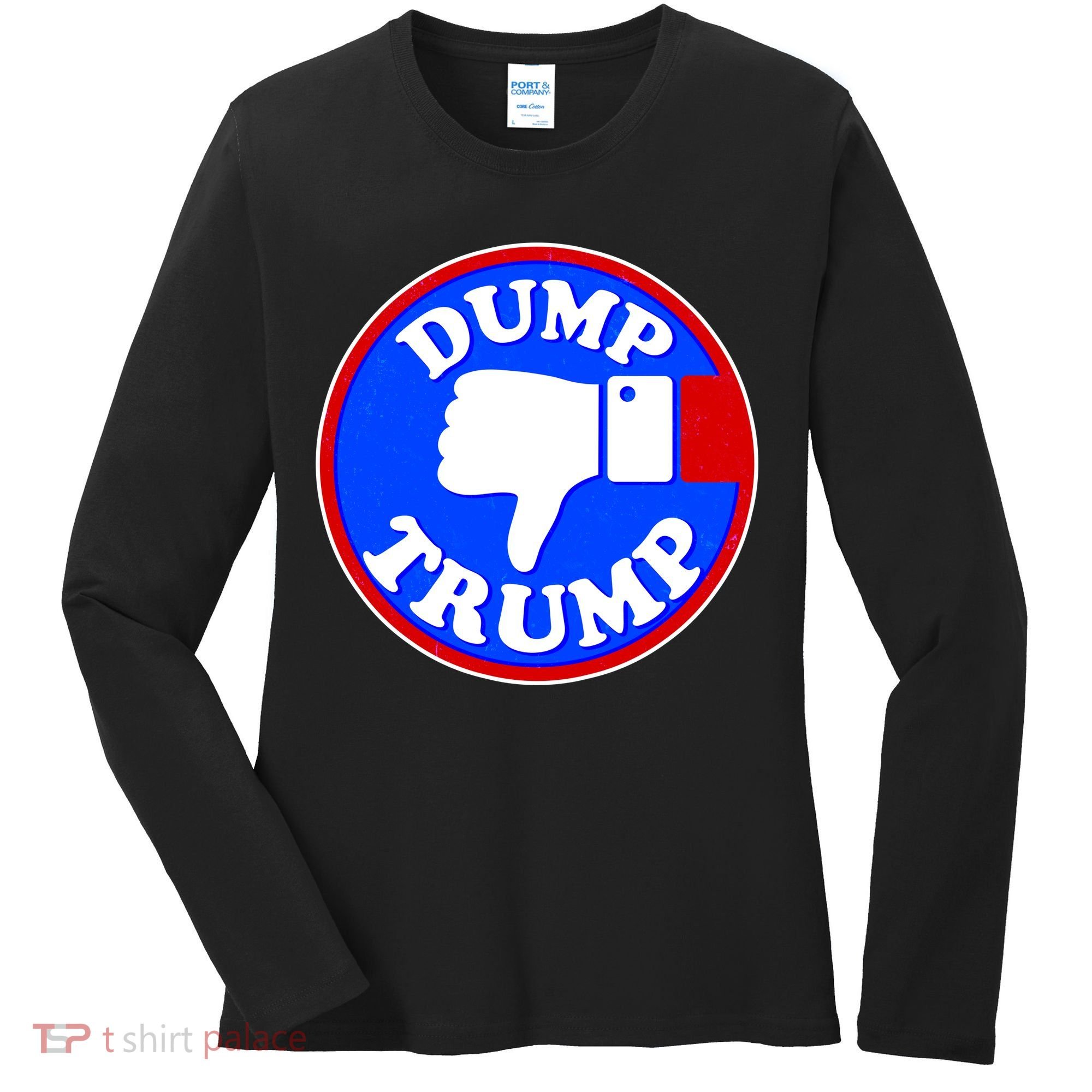 Dump Trump Emblem Women's Long Sleeve Shirt