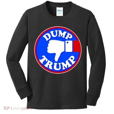 Dump Trump Emblem Kids Long Sleeve Shirt