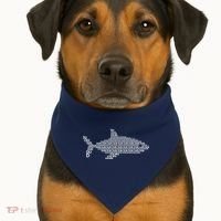Dun Dun Dun Shark Logo USA-Made Doggie Bandana thumb 1