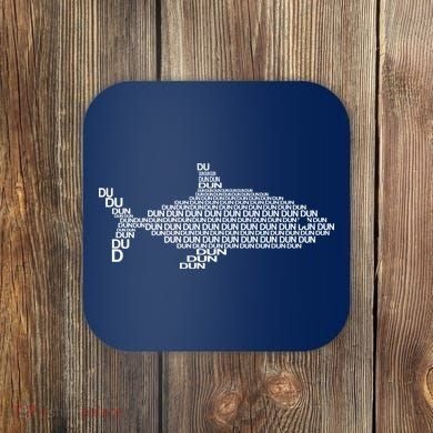 Dun Dun Dun Shark Logo Coaster