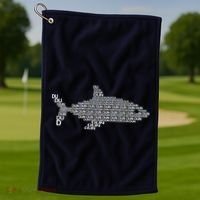 Dun Dun Dun Shark Logo Golf Towel thumb 1