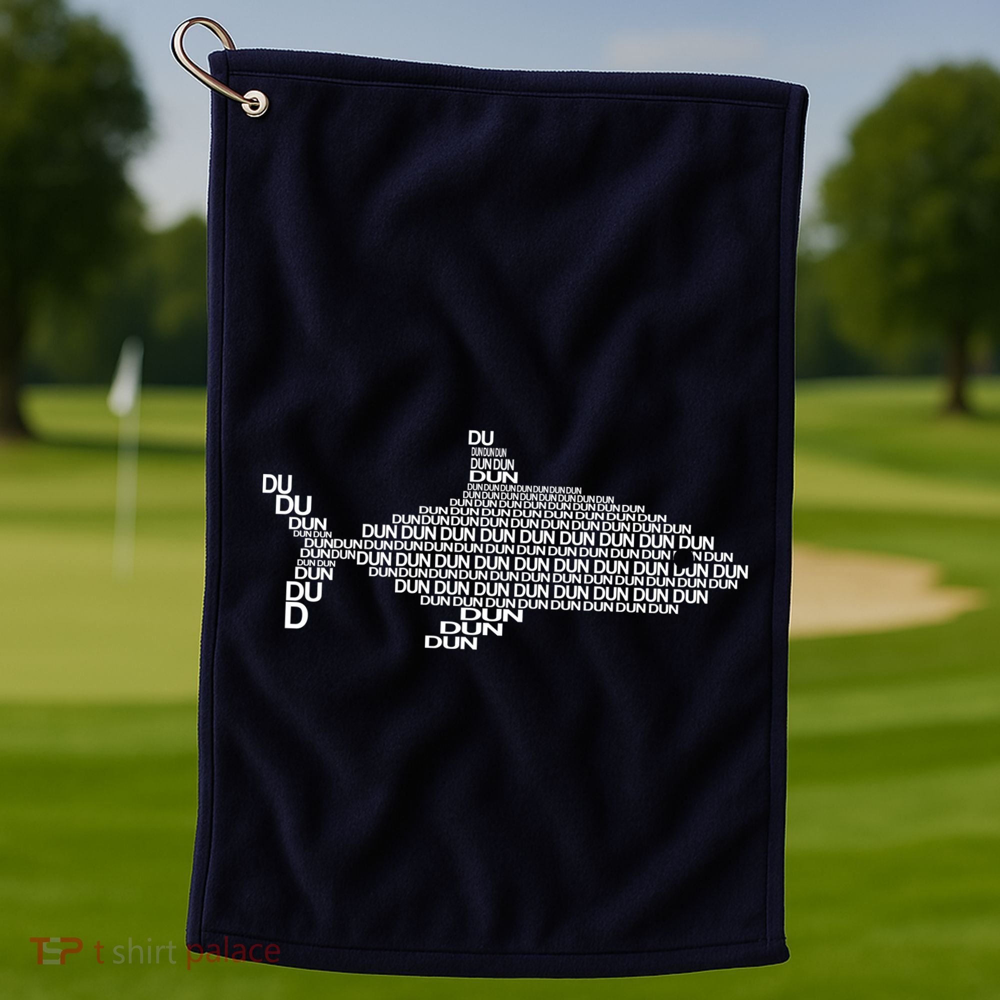 Dun Dun Dun Shark Logo Golf Towel