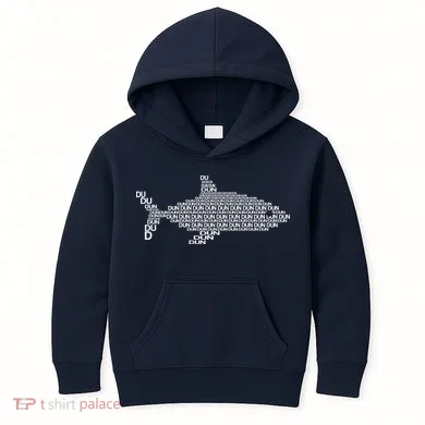 Dun Dun Dun Shark Logo Kids Hoodie