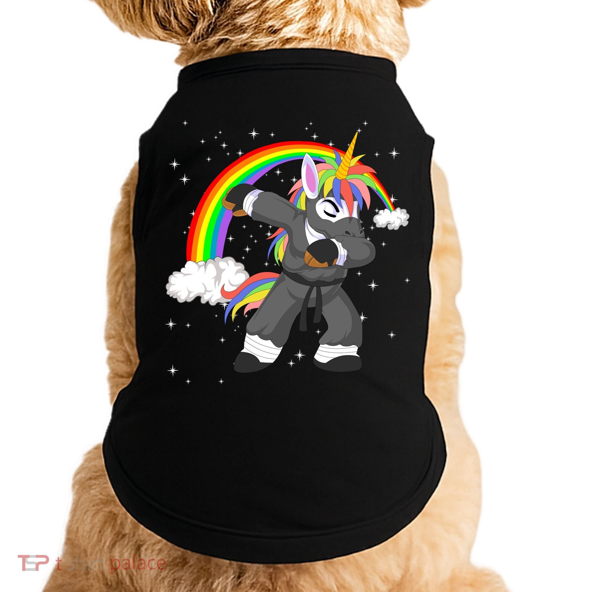 Dabbing Unicorn Ninja Doggie Tank