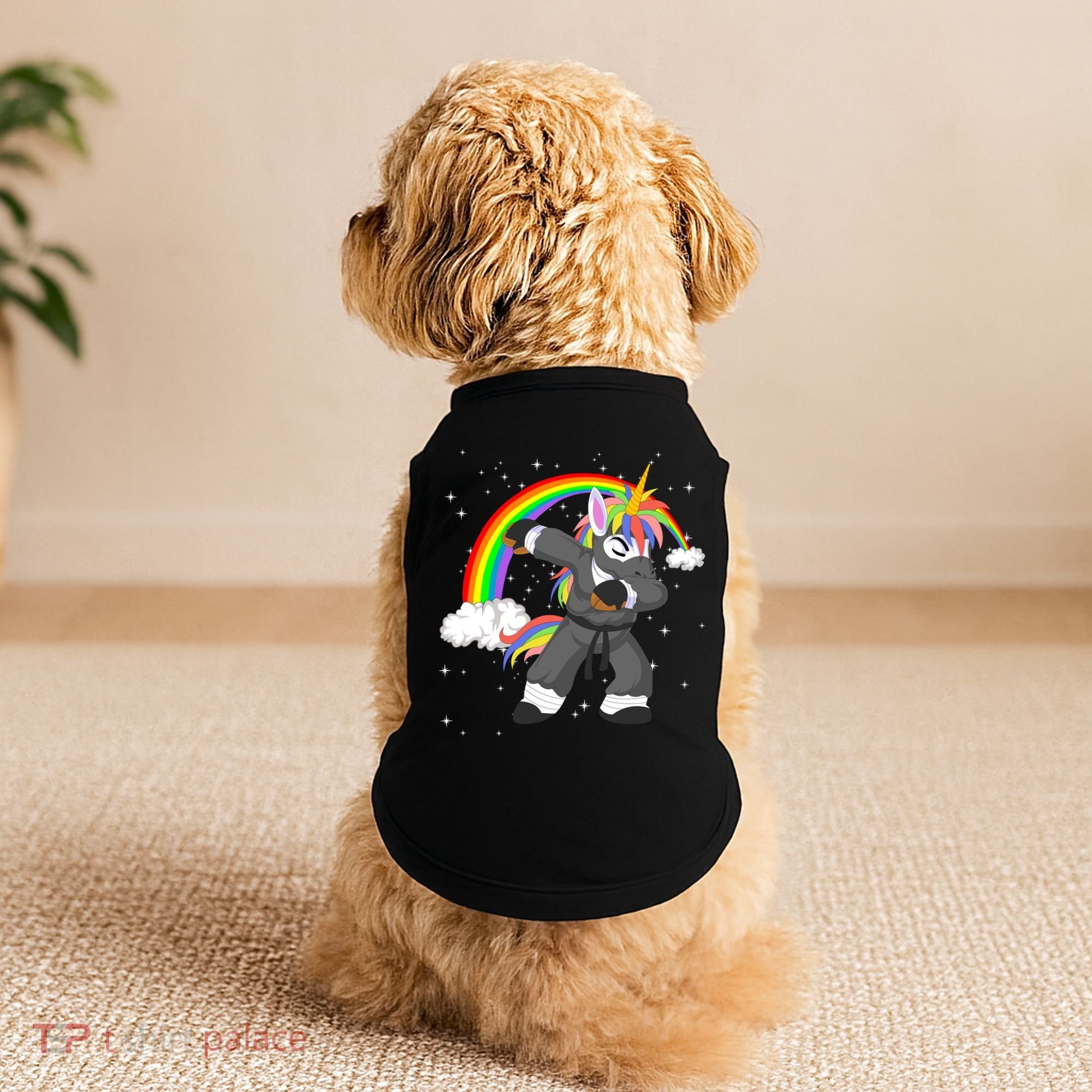 Dabbing Unicorn Ninja Doggie Tank