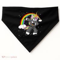 Dabbing Unicorn Ninja USA-Made Doggie Bandana thumb 0