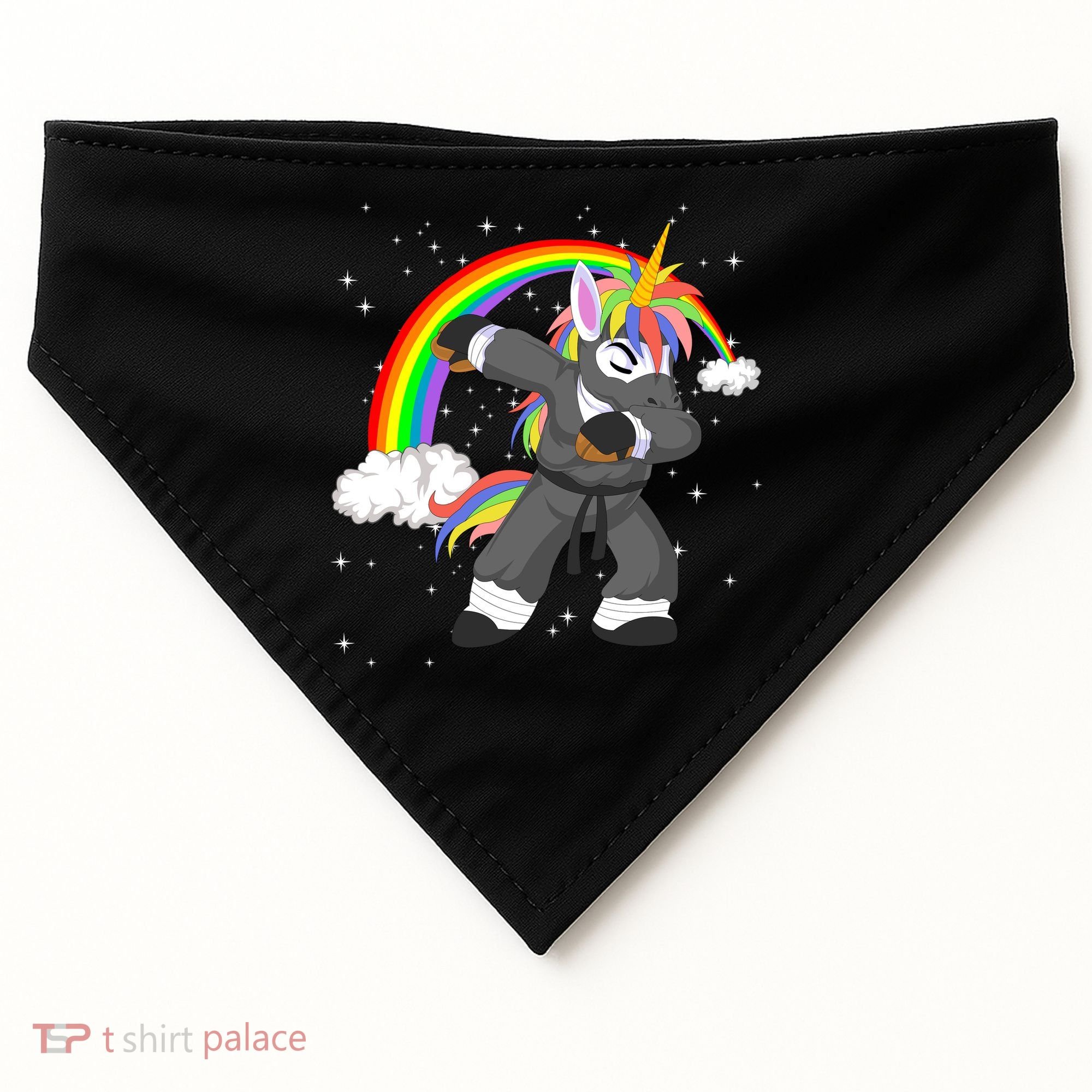 Dabbing Unicorn Ninja USA-Made Doggie Bandana