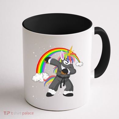 Dabbing Unicorn Ninja Coffee Mug back