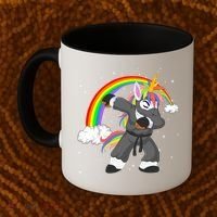 Dabbing Unicorn Ninja Coffee Mug thumb 2
